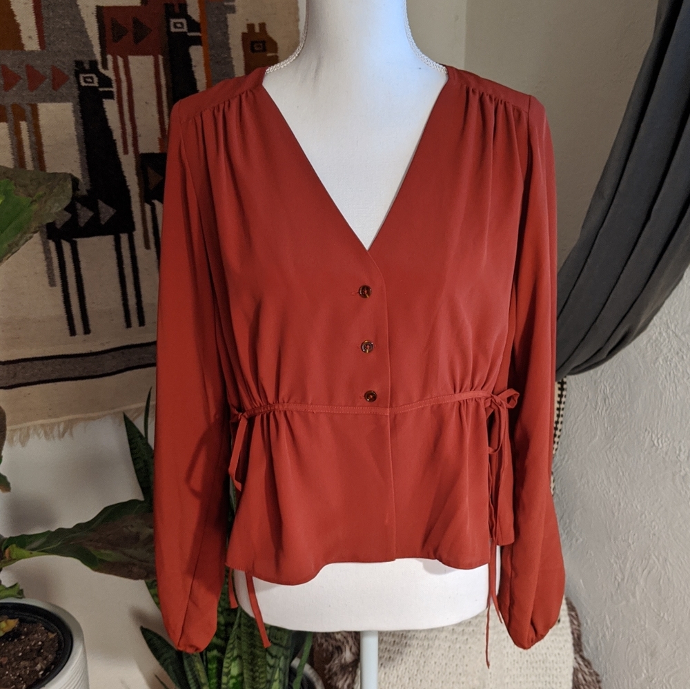 Topshop Ella Side Tie Blouse